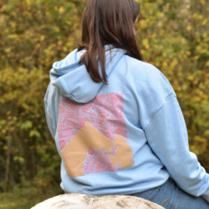 happy place - hoodie bleu ciel