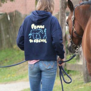 femme de cheval - zip navy